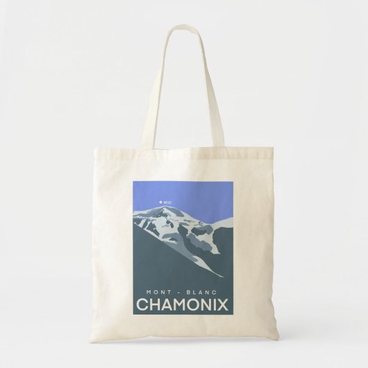 Chamonix, Mont Blanc，デジタルイメージ トートバッグ (正面)