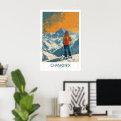 Chamonix Print France 1 ポスター (ホームオフィス)