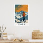 Chamonix Print France 1 ポスター (キッチン)