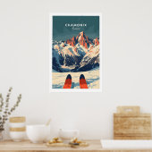 Chamonix Ski Poster 1 ポスター (キッチン)