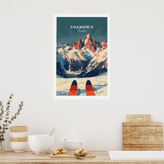 Chamonix Ski Poster 1 ポスター (キッチン)