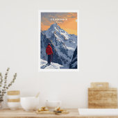 Chamonix Travel Poster - France 1 ポスター (キッチン)