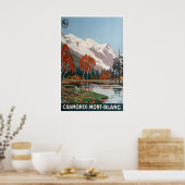 Chamonix Travel Poster Mont Blanc France Art ポスター (キッチン)
