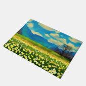 Champ de jonquilles - peinture ドアマット (アングル)