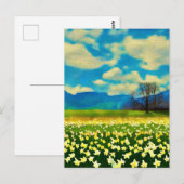 Champ de jonquilles - peinture ポストカード (正面/裏面)