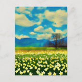 Champ de jonquilles - peinture ポストカード (正面)