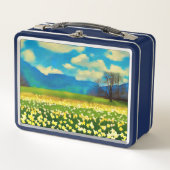 Champ de jonquilles - peinture メタルランチボックス (正面)