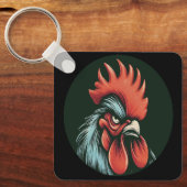 "Champ Grumpy Rooster" Double Sided Aluminum  キーホルダー (正面)