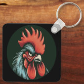 "Champ Grumpy Rooster" Double Sided Aluminum  キーホルダー (裏面)