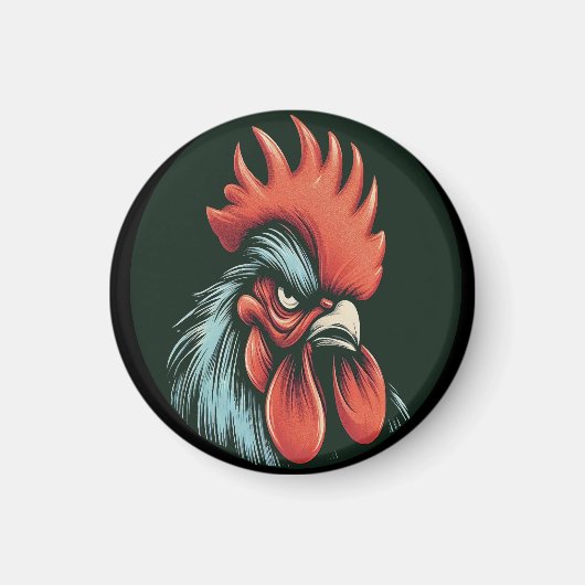 "Champ the Grumpy Rooster" Magnet マグネット (正面)