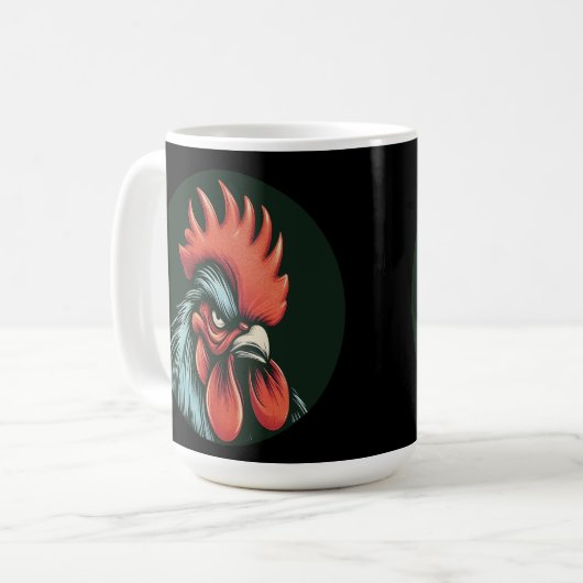"Champ the Grumpy Rooster" Mug コーヒーマグカップ (正面左)