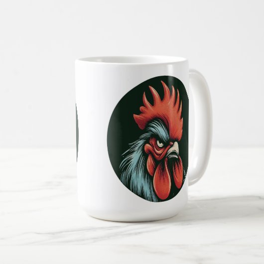 "Champ the Grumpy Rooster" Mug コーヒーマグカップ (正面右)