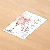 Champagne 50th Birthday Party Invitation アクリル招待状 (レイダウン)