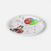 Champagne and Confetti New Years ペーパープレート (アングル)