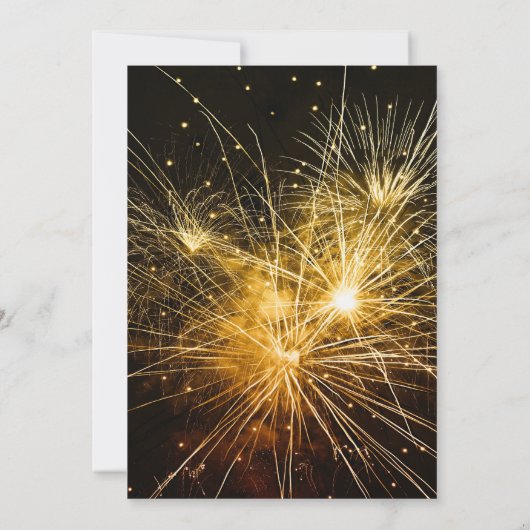 Champagne and Fireworks New Year's 招待状 (裏面)