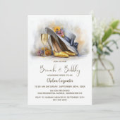 Champagne and Gold Shoes Brunch and Bubbly 招待状 (スタンド正面)