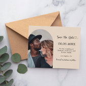 Champagne arch photo wedding Save the Date card