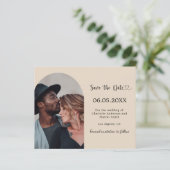 Champagne arch photo wedding Save the Date card (スタンド正面)