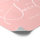 Champagne Blush Bridal Shower Love is Sweet Sign ポスター (角)