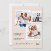 Champagne Blush PHOTO Wedding Invitation QR Code 招待状 (正面)
