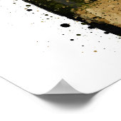 Champagne Bottle Wall Art Print 'Fool's Gold' ポスター (角)