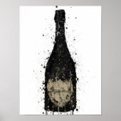 Champagne Bottle Wall Art Print 'Vanta' ポスター (正面)