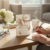 Champagne Bow Baby Shower QR code Invite 招待状