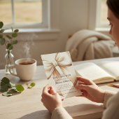 Champagne Bow Baby Shower QR code Invite 招待状