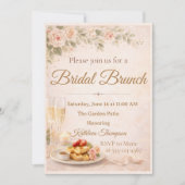 Champagne Bridal Brunch Invitation 招待状 (正面)