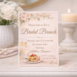 Champagne Bridal Brunch Invitation 招待状