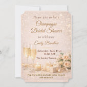 Champagne Bridal Glow Invitation 招待状 (正面)