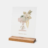 Champagne Bridal Shower Cards and Gifts アクリルサイン (傾斜)