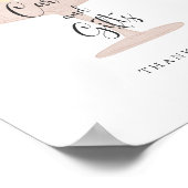 Champagne Bridal Shower Cards and Gifts Sign  ポスター (角)