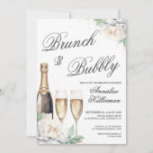 Champagne Brunch And Bubbly Bridal Shower 招待状 (正面)
