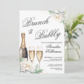 Champagne Brunch And Bubbly Bridal Shower 招待状 (スタンド正面)