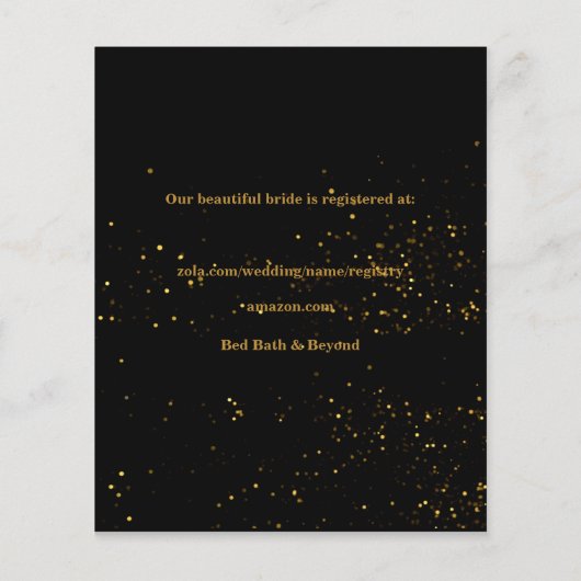 Champagne Brunch Bridal Shower Invitation Budget (裏面)