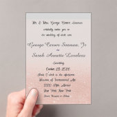 Champagne Bubbles Acrylic Wedding Invitation アクリル招待状 (インサイチュ (ポータブル))