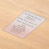 Champagne Bubbles Acrylic Wedding Invitation アクリル招待状 (レイダウン)