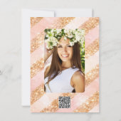 Champagne Bubbly & Gold Glitter Thank You Card 招待状 (裏面)