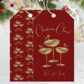 Champagne Christmas Card ギフトタグ