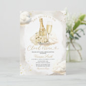 Champagne Cloud Nine Bridal Shower Invitation 招待状 (スタンド正面)