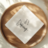 Champagne Coupe Cheers to Birthday スタンダードカクテルナプキン