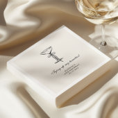 Champagne Coupe Coquette Birthday スタンダードカクテルナプキン