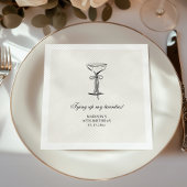 Champagne Coupe Coquette Birthday スタンダードカクテルナプキン