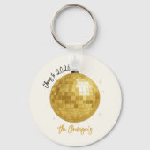 Champagne Disco Ball 2026 New Year Eve キーホルダー (正面)
