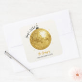 Champagne Disco Ball 2026 New Year Eve スクエアシール (封筒)