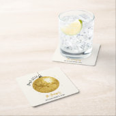 Champagne Disco Ball 2026 New Year Eve スクエアペーパーコースター (インサイチュ)