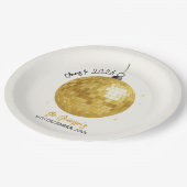 Champagne Disco Ball 2026 New Year Eve ペーパープレート (アングル)