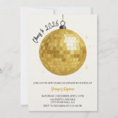 Champagne Disco Ball 2026 New Year Eve 招待状 (正面)