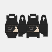 Champagne Dress Faux Glitter Sweet 16 Birthday フェイバーボックス (折り畳みなし)